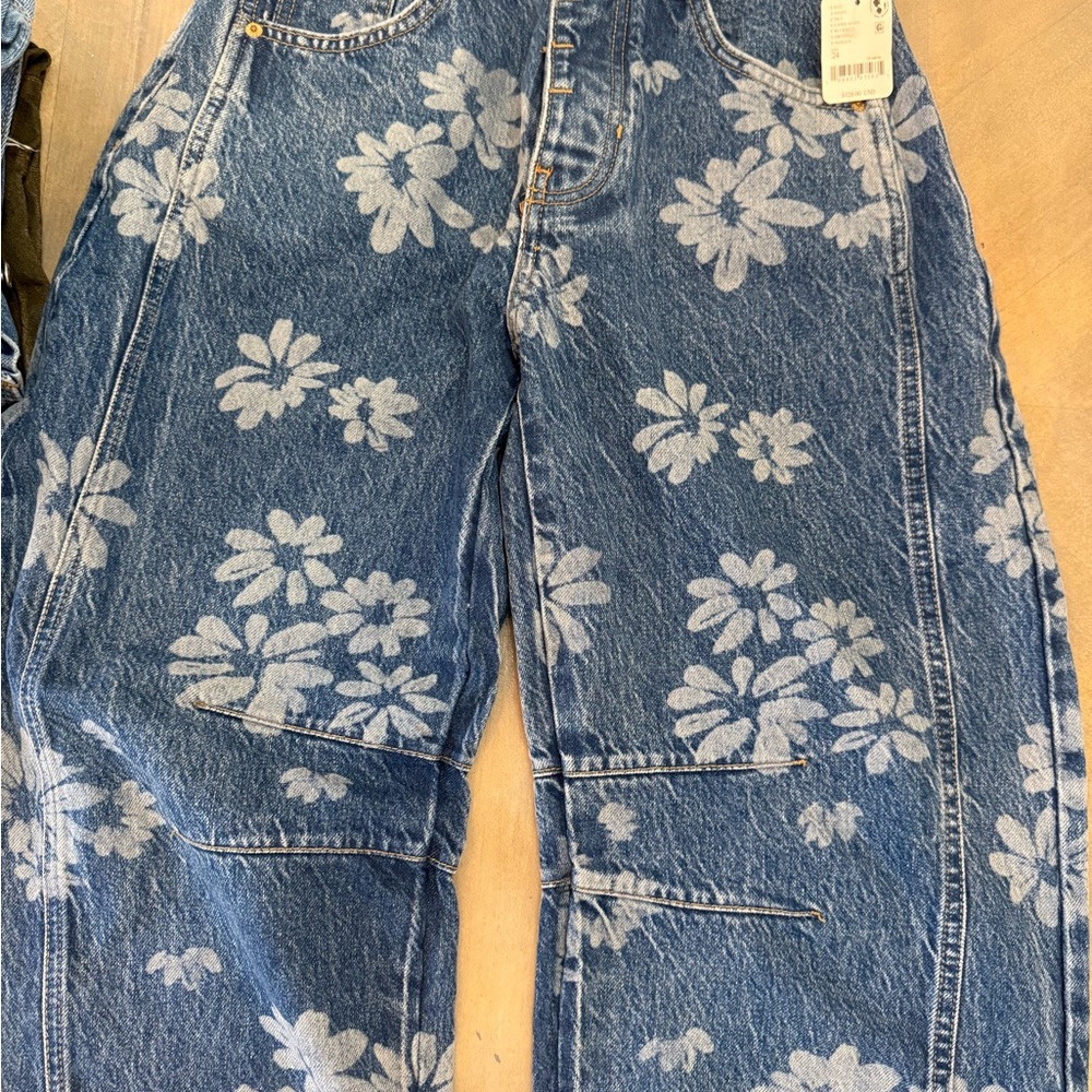 Floral Blue Jeans